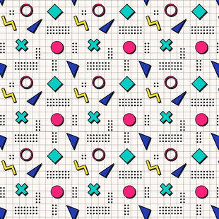 几何图案构成的多彩背景图