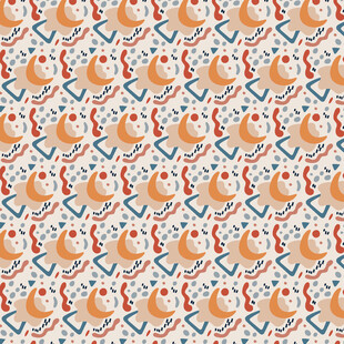 可爱卡通动物图案背景