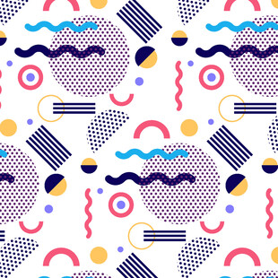 几何波点抽象图案背景