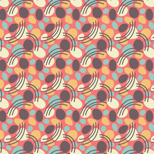 多彩几何圆形图案纹理