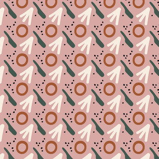 几何花卉图案背景纹理