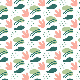 清新植物图案无缝背景