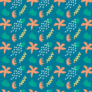 海洋风花卉图案背景