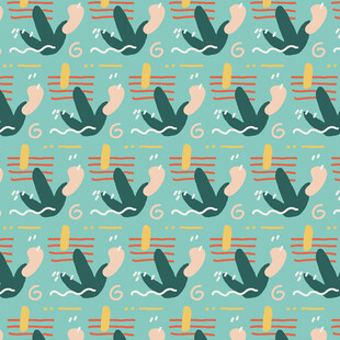 飞鸟几何图案无缝背景