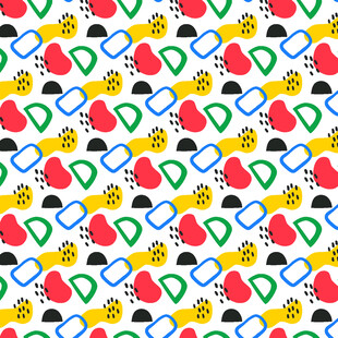 水果瓢虫图案无缝背景