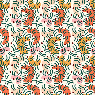 多彩抽象花纹图案设计