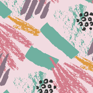 抽象几何涂鸦风图案设计