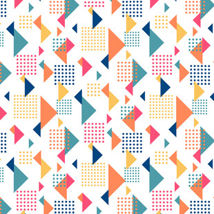 几何图案彩色无缝背景图
