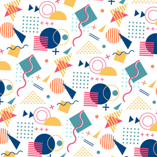 多彩几何图案装饰背景