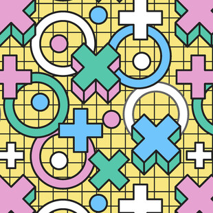 几何图案彩色抽象背景图