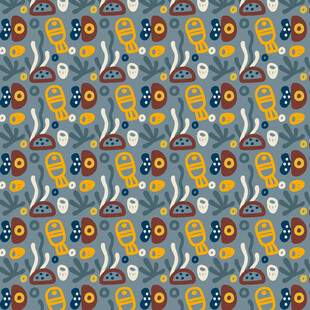 复古花卉图案背景纹理