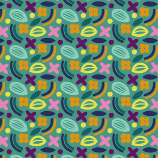 多彩几何图案无缝背景