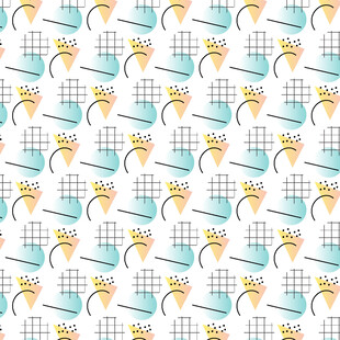 可爱猫咪咖啡杯图案设计