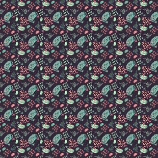 复古花卉图案布料纹理