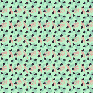 清新绿植花卉图案背景