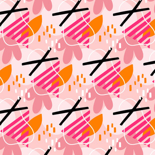 几何花卉图案背景设计