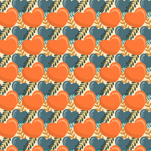 橙色蓝色几何图案纹理