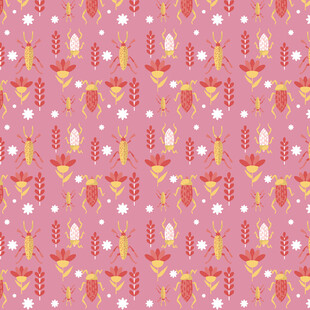 粉色底几何图案无缝背景