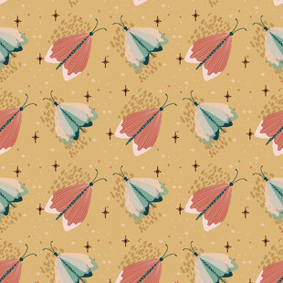 复古风帐篷图案背景设计