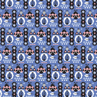 蓝色几何图案无缝纹理