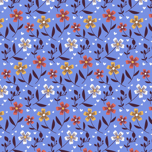 紫色花卉图案背景纹理