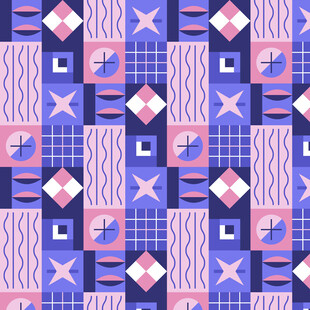 几何图案拼接的多彩背景