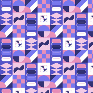 几何图案构成的时尚元素