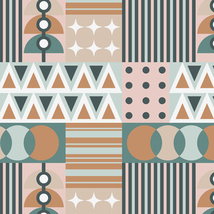 几何图案拼接装饰背景图