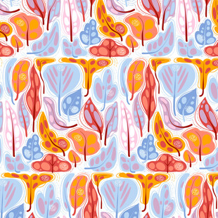 多彩抽象羽毛图案背景