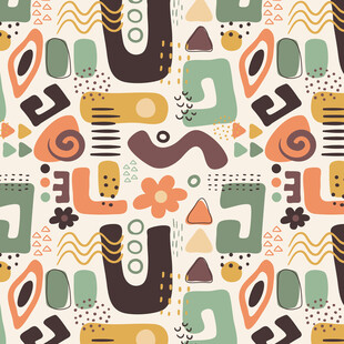 多彩几何字母图案背景