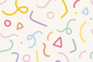 多彩几何线条装饰图案