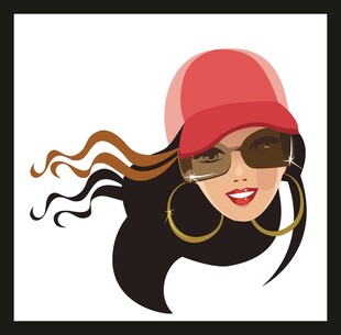 时尚嘻哈风女孩头像