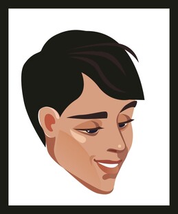 微笑短发男子卡通头像