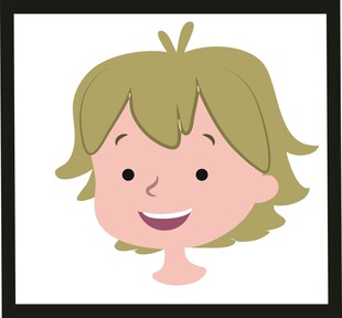 微笑的卡通小孩头像