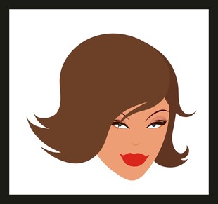 时尚短发女性头像