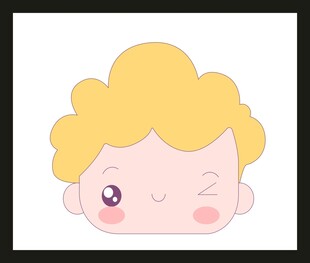 可爱卷发卡通萌娃头像