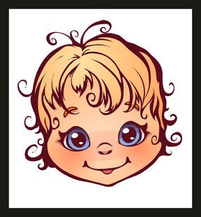 可爱卷发宝宝头像