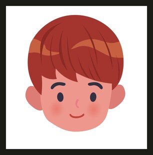 可爱红发男孩头像