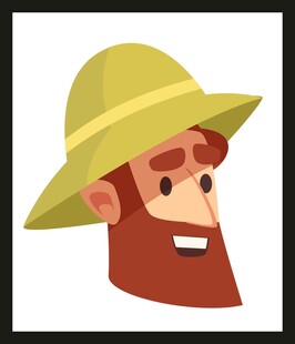 戴草帽的男子头像