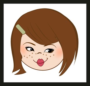 俏皮雀斑女孩头像