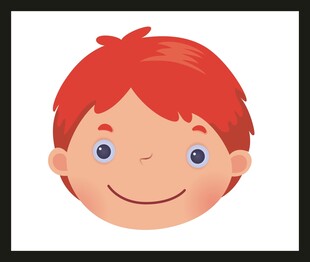 红发微笑小男孩头像