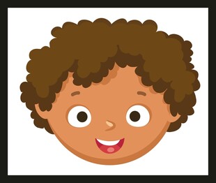 可爱卷发小孩笑脸头像