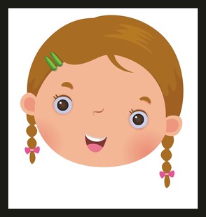 扎辫子的可爱小女孩