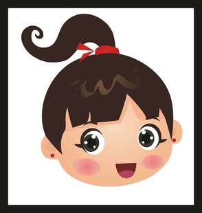 可爱扎辫小女孩头像