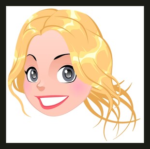 戴墨镜的酷炫卡通男孩