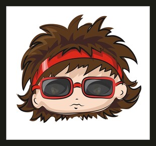 卡通风格长发女孩头像