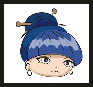 卡通金发女孩头像