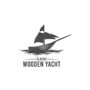 经典木质游艇标志设计