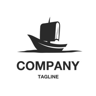 简约帆船公司标志设计