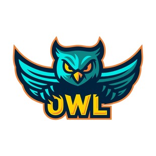 蓝色猫头鹰OWL标志